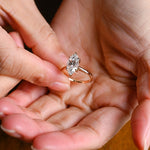 Stunning 1.0 - 2.0 CT Marquise Moissanite Engagement Ring with Solitaire Design 4