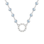 1.44 TCW Round Aquamarine Lab Made Diamond- March Birthstone Necklace 8