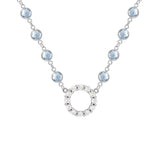 1.44 TCW Round Aquamarine Lab Made Diamond- March Birthstone Necklace 8