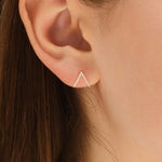 0.40 TCW Round Cut Moissanite Stud Earrings in Gold 6