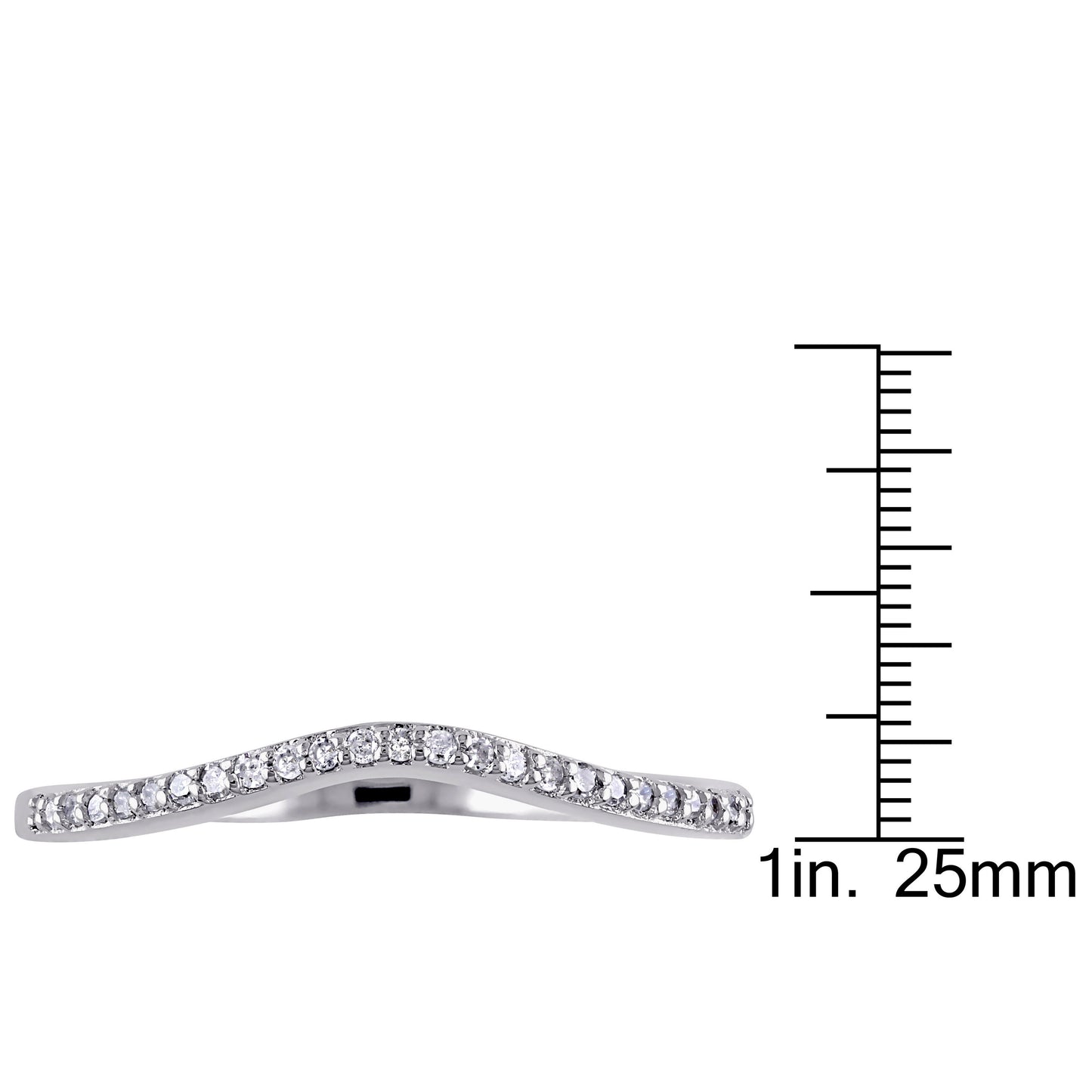 Round Cut Cubic Zirconia in 925 Sterling Silver Wedding Bands 10