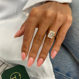 Stunning 5.0 CT Emerald Moissanite Engagement Ring with Solitaire Design 2