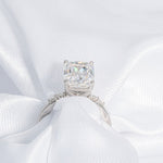 Stunning 3.0 CT Radiant Cut Moissanite Engagement Ring with Pave Design 6