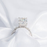 Stunning 3.0 CT Radiant Cut Moissanite Engagement Ring with Pave Design 6