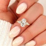 Stunning 2.5 CT Oval Moissanite Engagement Ring with Cluster Design 8