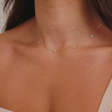 Round Cut Cubic Zirconia in 925 Sterling Silver Necklace 3
