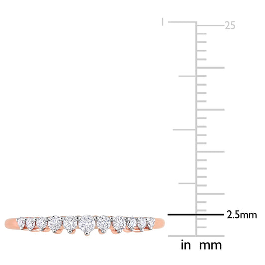 Round Cut Cubic Zirconia in 925 Sterling Silver Wedding Bands 2