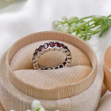 3 TCW Oval Red Garnets Full Eternity Wedding Band 5
