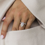 4.50 CT Pear Moissanite Ring Featuring Bridge Style 2