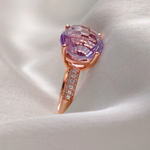 3.0 CT Round Cut Pave Amethyst Ring 6
