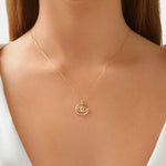 Round Cut Cubic Zirconia in 925 Sterling Silver Necklace 4