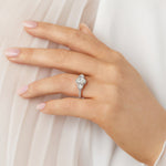 Stunning 1.26 CT Oval Moissanite Engagement Ring Halo and Pave Design 4