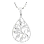 Round Cut Cubic Zirconia in 925 Sterling Silver Necklace 1