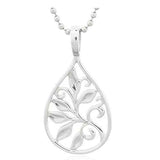 Round Cut Cubic Zirconia in 925 Sterling Silver Necklace 1