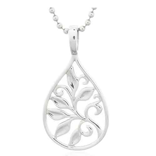 Round Cut Cubic Zirconia in 925 Sterling Silver Necklace 1