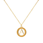 0.09 TCW Round Citrine Lab Made Diamond- November Birthstone Necklace 4