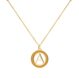 0.09 TCW Round Citrine Lab Made Diamond- November Birthstone Necklace 4