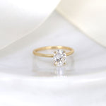Stunning 1.50 CT Oval Moissanite Engagement Ring with Solitaire Design 4