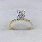 Stunning 2.30 CT Radiant Moissanite Engagement Ring with Pave Design 2