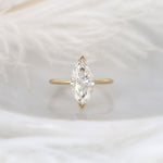 Stunning 2.80 CT Marquise Moissanite Engagement Ring with Hidden Halo Design 1