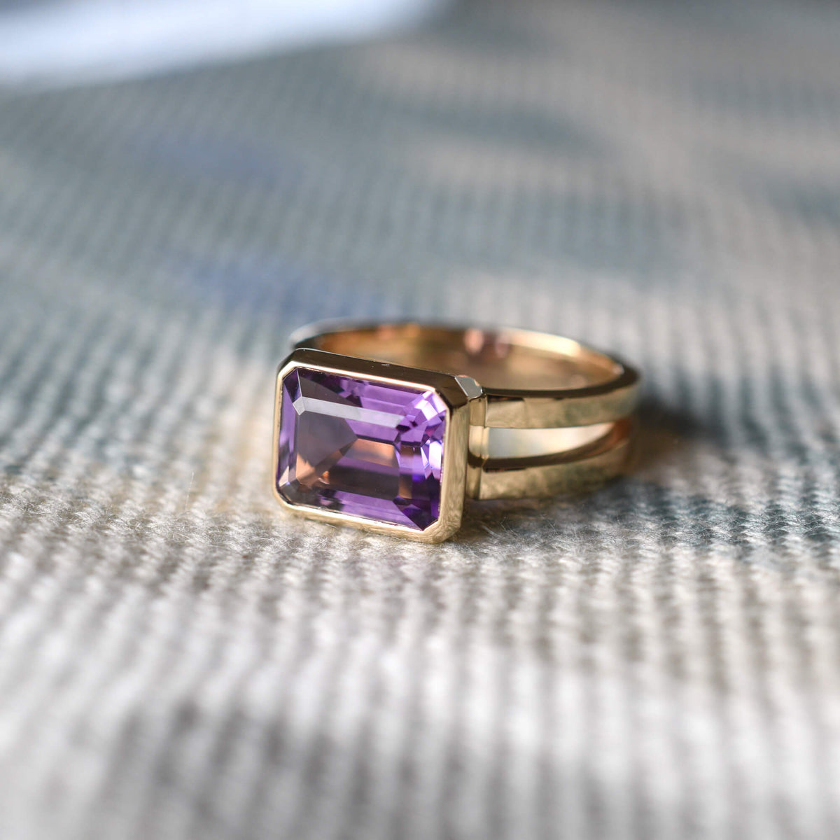 3.0 CT Emerald Amethyst Lab Made Diamond- February Birthstone Engagement Ring 7