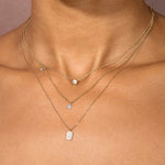 0.20 CT Round Moissanite Diamond Tagged Pendant Necklace in Solid Gold 6