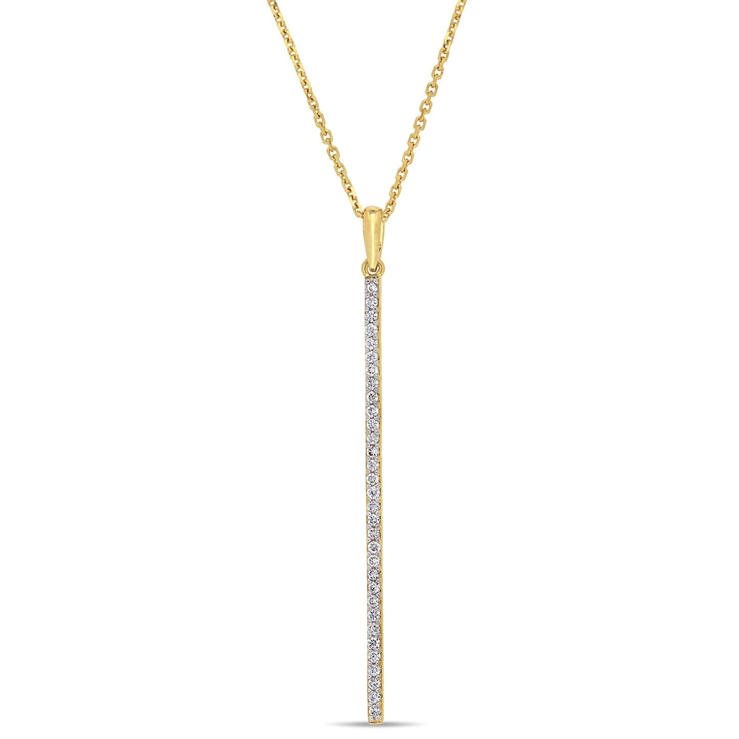 Round Cut Cubic Zirconia in 925 Sterling Silver Necklace 11