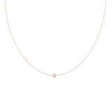 0.10 CT Round Moissanite Diamond Bezel Pendant Necklace in Solid Gold 6