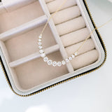 0.40 TCW Round Moissanite Diamond Mini Choker Necklace in Solid Gold 2