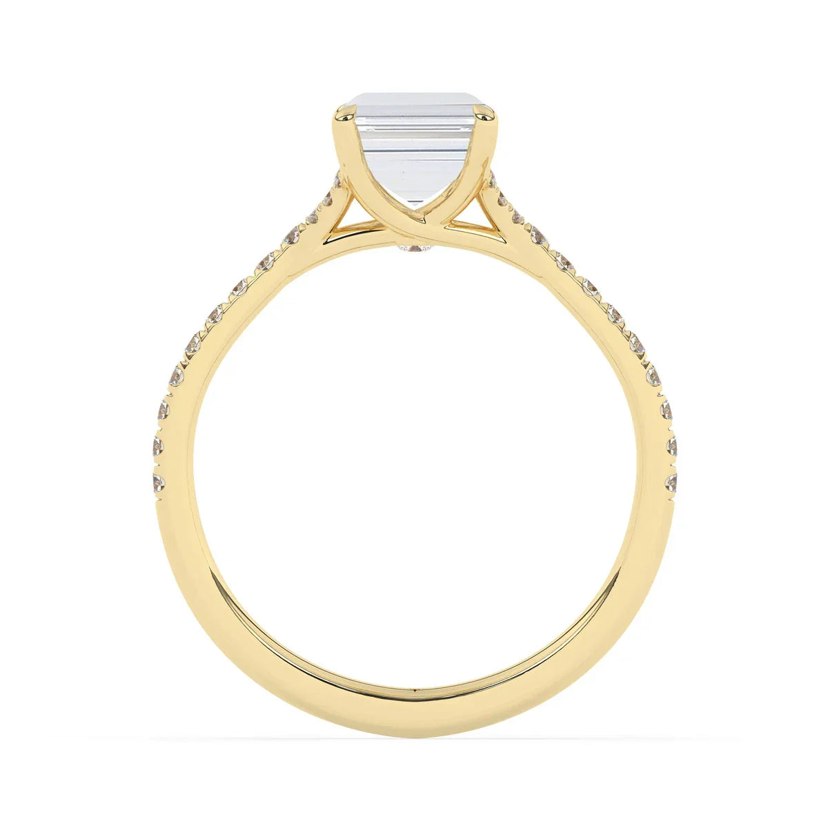 Stunning 2.0 CT Round Moissanite Engagement Ring with Dainty Pave Design 3