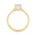 Stunning 2.0 CT Round Moissanite Engagement Ring with Dainty Pave Design 3
