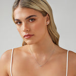 Round Cut Cubic Zirconia in 925 Sterling Silver Necklace 4