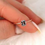 Stunning 0.75 CT Emerald Moissanite Engagement Ring With Solitaire Design 4