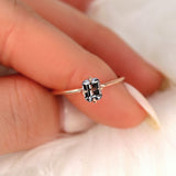 Stunning 0.75 CT Emerald Moissanite Engagement Ring With Solitaire Design 4