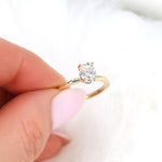 Stunning 0.90 CT Oval Moissanite Engagement Ring With Solitaire Design 7