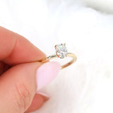 Stunning 0.90 CT Oval Moissanite Engagement Ring With Solitaire Design 7