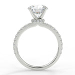 Stunning 2.0 CT Round Moissanite Engagement Ring with Pave Design 6
