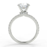Stunning 2.0 CT Round Moissanite Engagement Ring with Pave Design 6