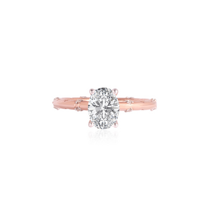 Stunning 1.0 CT Oval Moissanite Engagement Ring with Hidden Halo Design 1