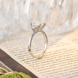 Stunning 3.0 CT Marquise Cut Moissanite Engagement Ring with Cluster Design 5
