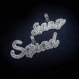 30 CT Round & Baguette Moissanite Custom Font Style Silver Pendant for Him 8