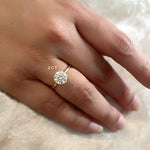 Stunning 1.0 CT Round Moissanite Engagement Ring with Solitaire Design 5