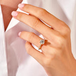 1.50 CT Round Cut Moissanite Bridal Ring Set with Round Wedding Bands 6