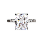Radiant Cut Solitaire Style Cubic Zirconia in 925 Sterling Silver Ring 4