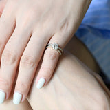 Stunning 2.0 CT Round Moissanite Engagement Ring with Split Shank & Pave Design 10