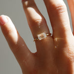 Stunning 1 CT Emerald Moissanite Engagement Ring with Solitaire Design