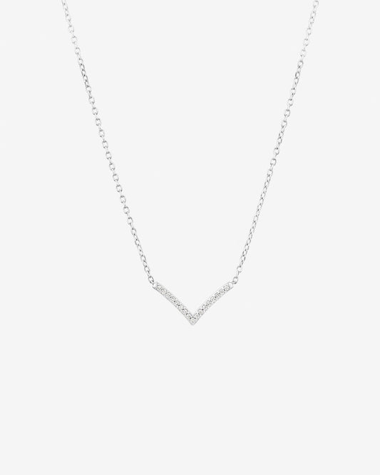 Round Cut Cubic Zirconia in 925 Sterling Silver Necklace 1