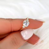 Stunning 1.70 CT Cushion Moissanite Engagement Ring with Three Stone Design 6