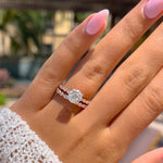 Stunning 1.5 CT Round Moissanite Engagement Ring in Pave Design 6