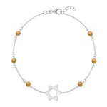 1.5 TCW Round Citrine Lab Made Diamond-November Birthstone Bracelet 4